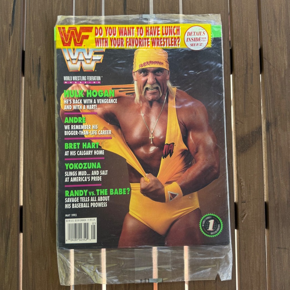 Vintage WWF Magazine May 1993 Hulk Hogan Andre the Giant Bret Hart Wrestling